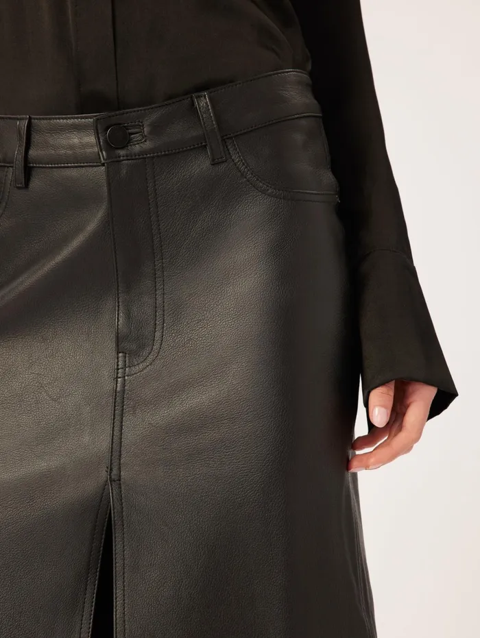 Women Asra Low Rise Leather Maxi Skirt DL1961 Shorts Skirts