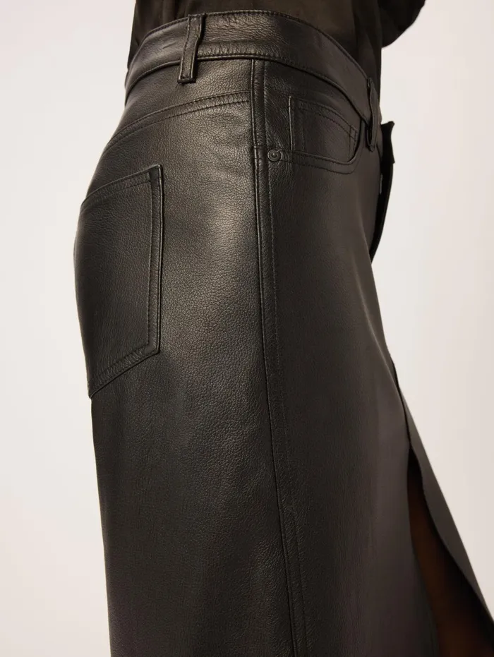 Women Asra Low Rise Leather Maxi Skirt DL1961 Shorts Skirts