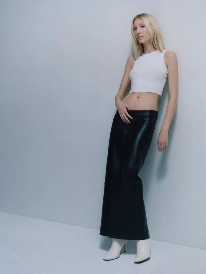 Women Asra Low Rise Leather Maxi Skirt DL1961 Shorts Skirts
