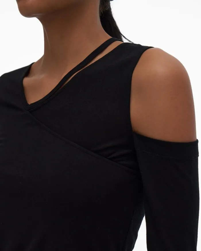 Women Asymmetrical Top Basalt Black Helmut Lang Tops