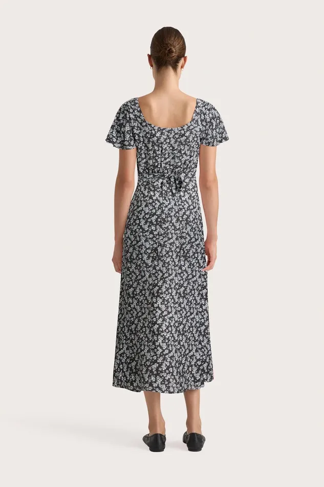 Women Aurelie Midi Dress Leilani Charred Navy Faithfull The Brand Dresses Women Aurelie Midi Dress Leilani Charred Navy Faithfull The Brand Dresses