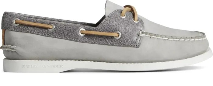 Women Authentic Original TwoTone Boat Shoe Grey Shimmer Sperry Boat Shoes