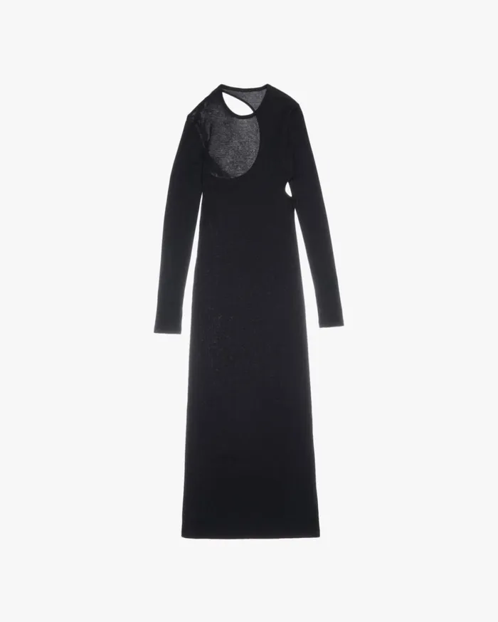 Women Back Cutout Dress Basalt Black Helmut Lang Dresses