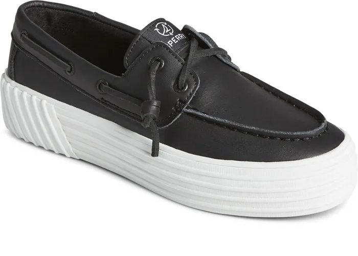 Women Bahama 20 Leather Platform Sneaker Black Sperry Sneakers Women Bahama 20 Leather Platform Sneaker Black Sperry Sneakers