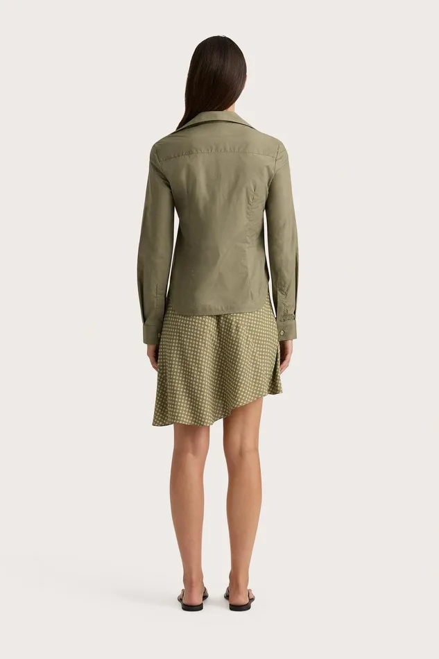 Women Baia Wrap Shirt Khaki Faithfull The Brand Tops Women Baia Wrap Shirt Khaki Faithfull The Brand Tops