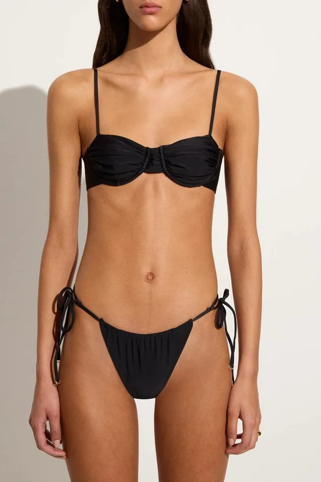 Women Baja Bikini Top Black 8211 Final Sale Faithfull The Brand Swim