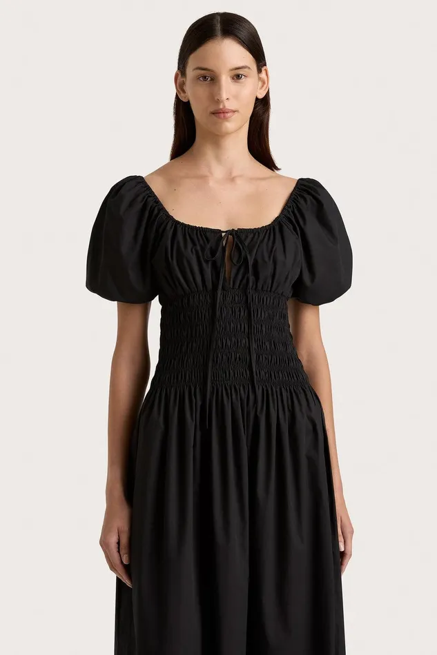 Women Beatrice Midi Dress Black Faithfull The Brand Dresses Women Beatrice Midi Dress Black Faithfull The Brand Dresses