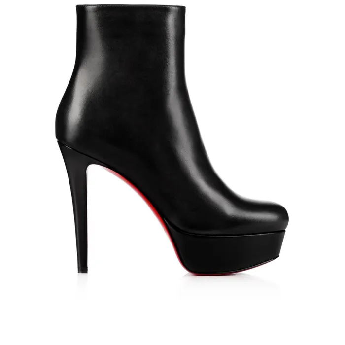 Women Bianca Booty 120 Mm Ankle Boots 8211 Nappa Leather 8211 Black Black Christian Louboutin Platforms