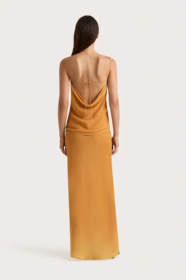 Women Biarritz Maxi Skirt Terracotta Ombre Faithfull The Brand Skirts and Shorts