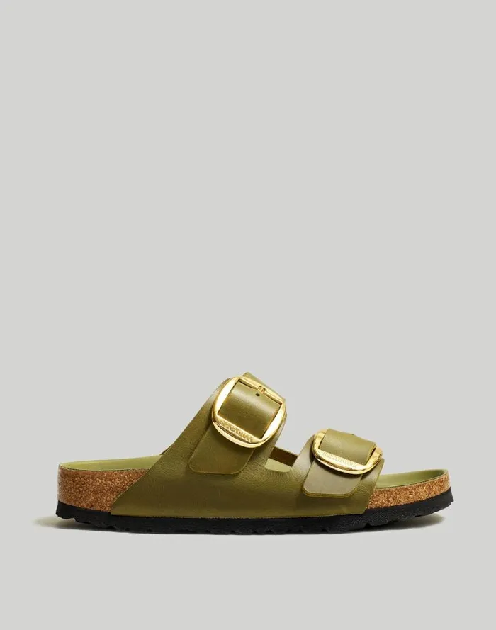 Women Birkenstock Big Buckle Arizona Sandals Green Olive Madewell Sandals