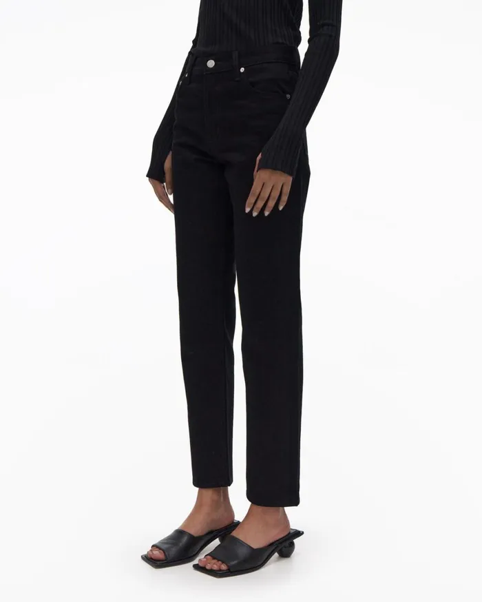 Women Black Straight Jean Black Helmut Lang Pants