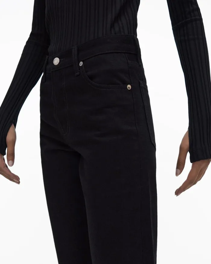 Women Black Straight Jean Black Helmut Lang Pants
