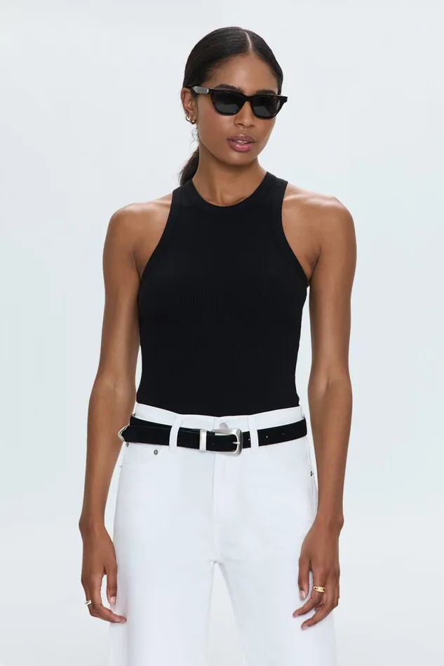 Women Blake Tank 8211 Noir Pistola Denim Tees and Tanks