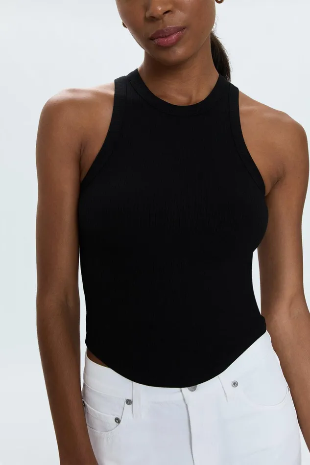 Women Blake Tank 8211 Noir Pistola Denim Tees and Tanks