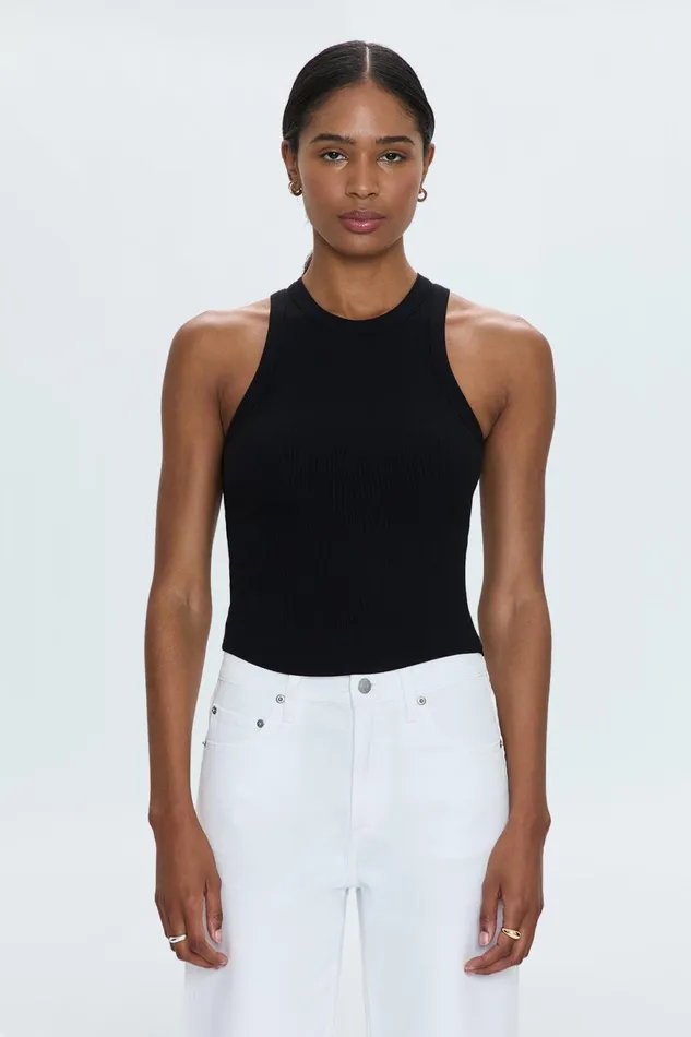Women Blake Tank 8211 Noir Pistola Denim Tees and Tanks