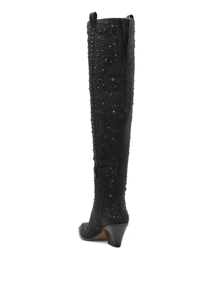 Women Boots and Booties Jessica Simpson Zeana Boot In Embellished Black Embellished Black