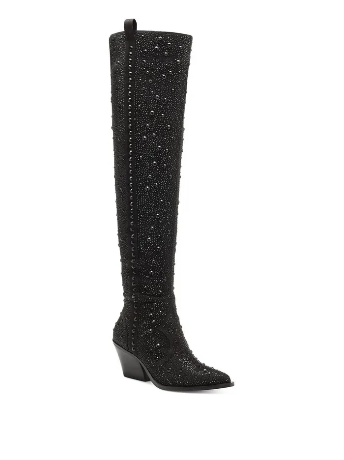 Women Boots and Booties Jessica Simpson Zeana Boot In Embellished Black Embellished Black