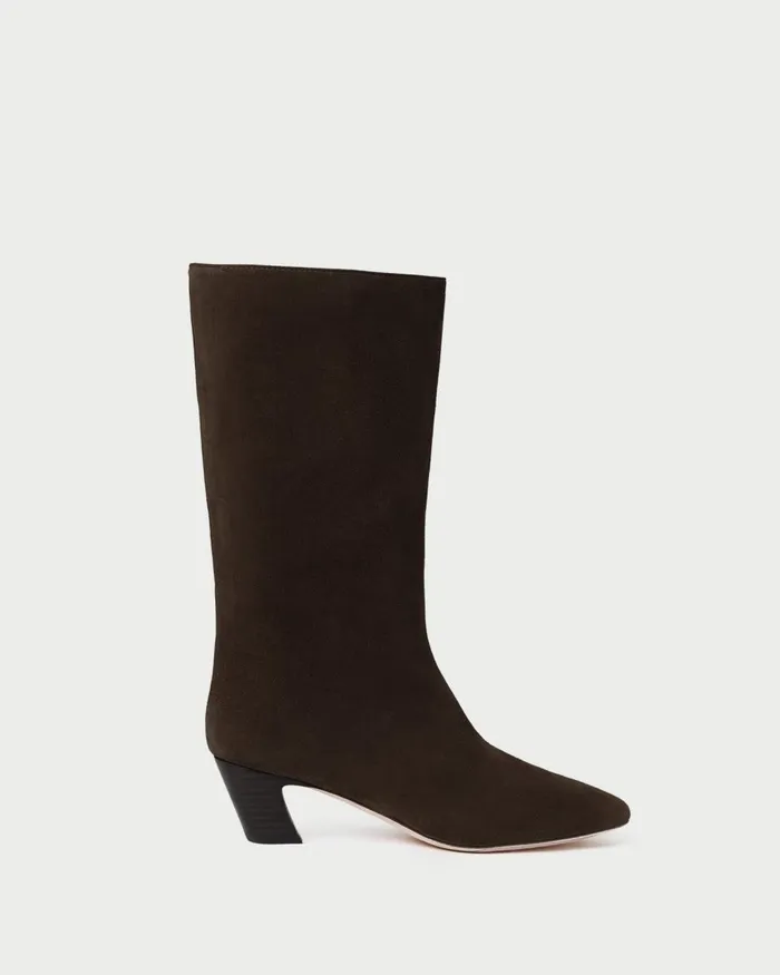 Women Boots Loeffler Randall Cleo Brown Suede MidCalf Boot
