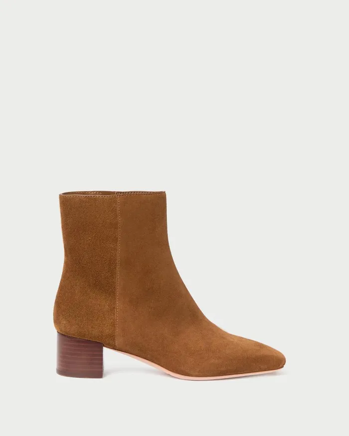 Women Boots Loeffler Randall Ginny Cacao Suede Ankle Boot