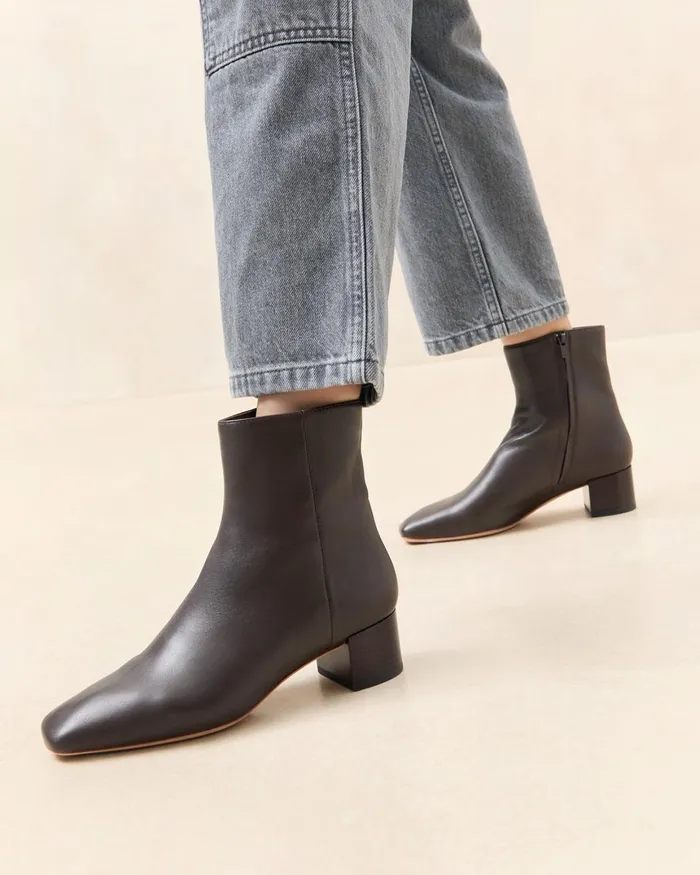 Women Boots Loeffler Randall Ginny Dark Brown Leather Ankle Boot Women Boots Loeffler Randall Ginny Dark Brown Leather Ankle Boot