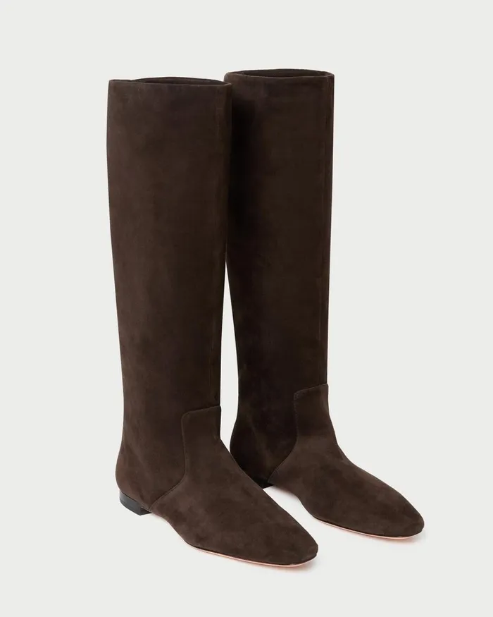 Women Boots Loeffler Randall Lillian Brown Suede Tall Boot Women Boots Loeffler Randall Lillian Brown Suede Tall Boot
