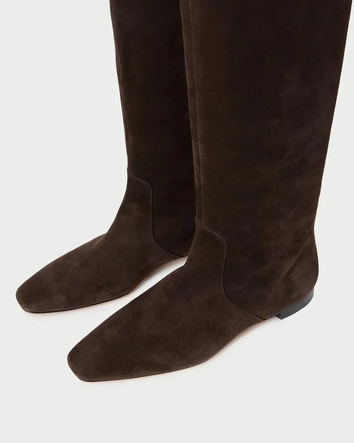 Women Boots Loeffler Randall Lillian Brown Suede Tall Boot Women Boots Loeffler Randall Lillian Brown Suede Tall Boot