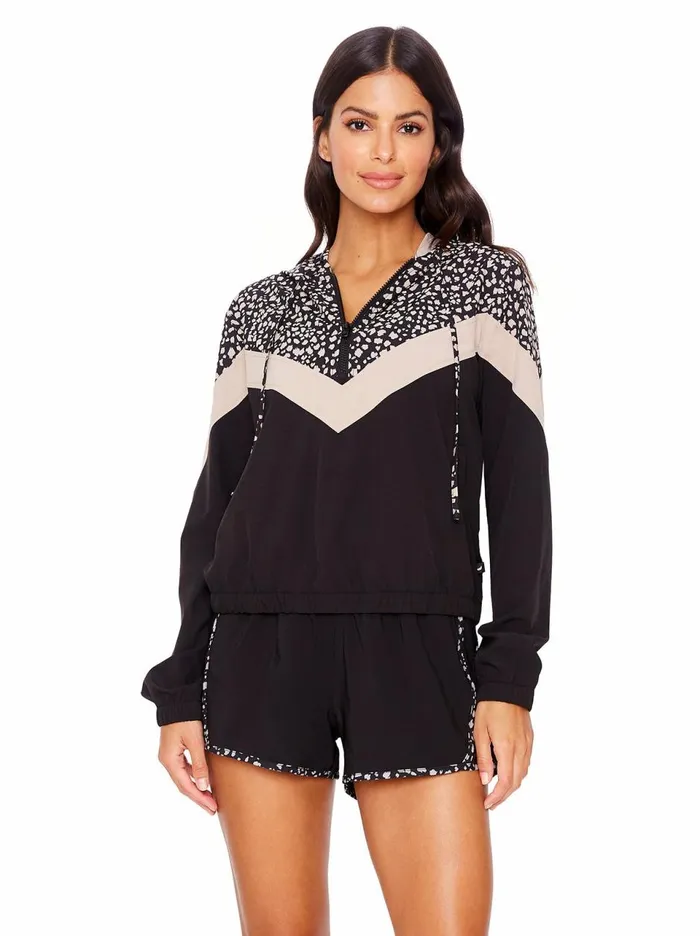 Women Bottoms Jessica Simpson Kya Short In Meteorite Black And Meteorite Torn Animal