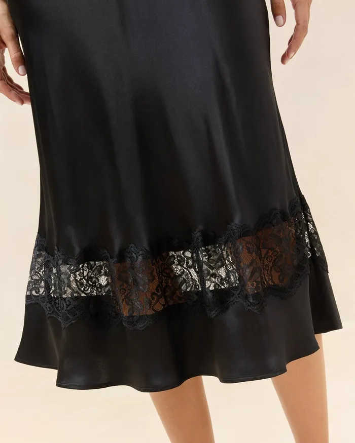 Women Bottoms Loeffler Randall Saskia Black Silk Skirt Women Bottoms Loeffler Randall Saskia Black Silk Skirt