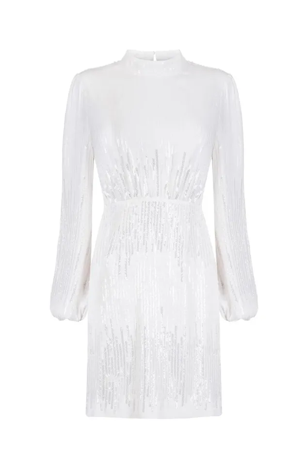 Women Bridal Party RIXO Lara Ivory Sequin