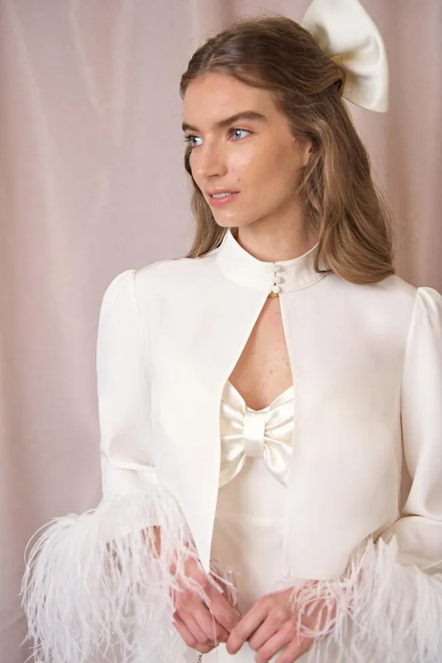 Women Bridal RIXO Addison Satin Back Silk Crepe