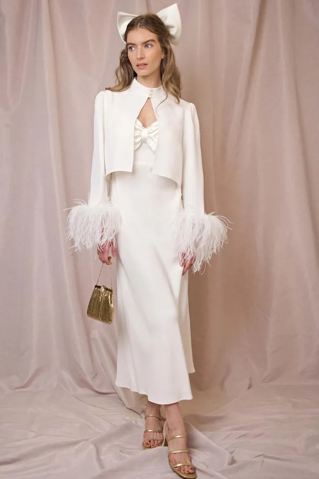 Women Bridal RIXO Addison Satin Back Silk Crepe Women Bridal RIXO Addison Satin Back Silk Crepe