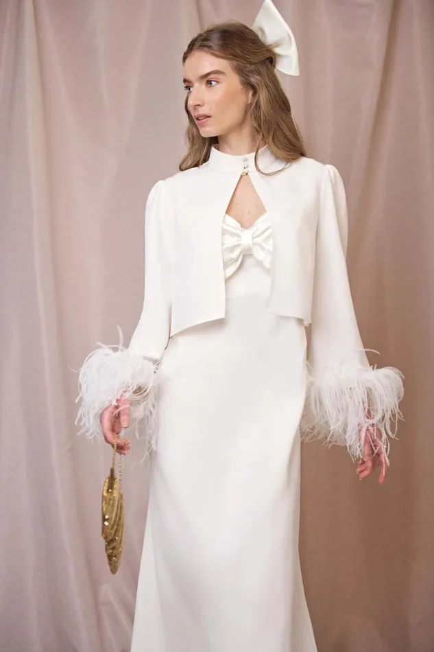 Women Bridal RIXO Addison Satin Back Silk Crepe Women Bridal RIXO Addison Satin Back Silk Crepe