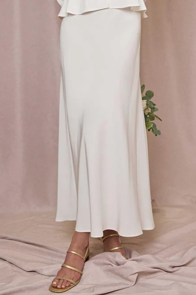 Women Bridal RIXO Joan Satin Back Silk Crepe