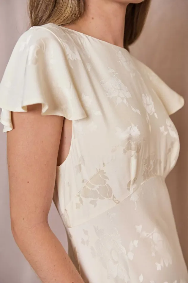 Women Bridal RIXO Liberty Ivory Poppy Jacquard Women Bridal RIXO Liberty Ivory Poppy Jacquard