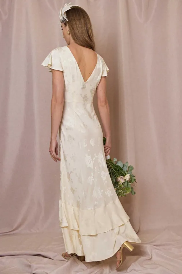 Women Bridal RIXO Liberty Ivory Poppy Jacquard Women Bridal RIXO Liberty Ivory Poppy Jacquard