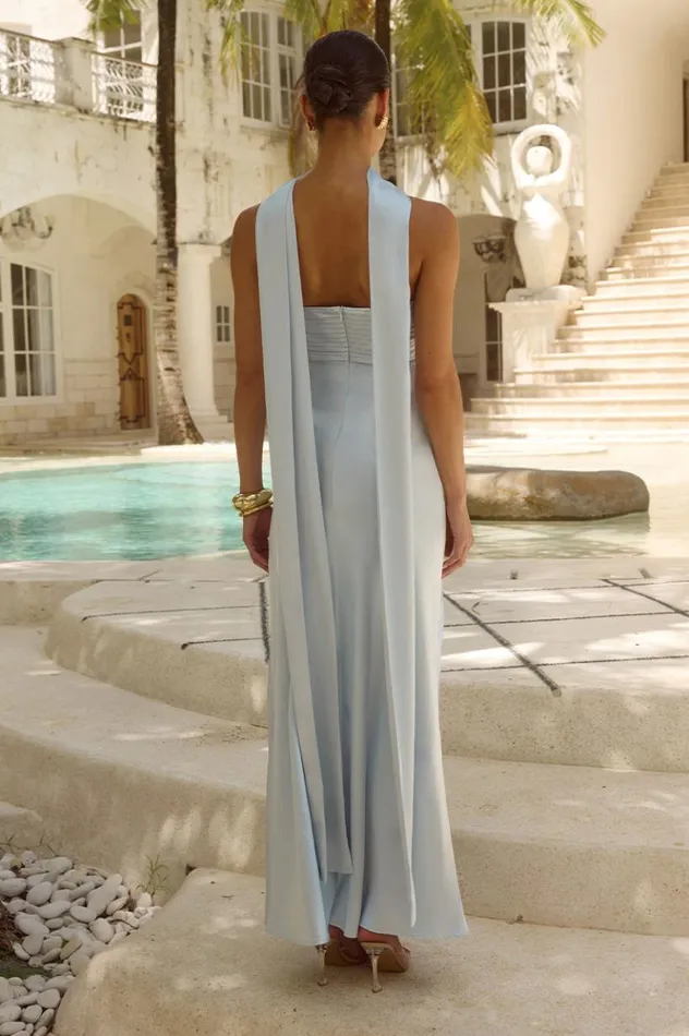 Women Bridesmaids Dresses Runaway The Label ELSA MAXI DRESS Ice Blue