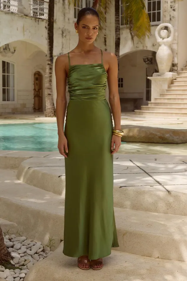 Women Bridesmaids Dresses Runaway The Label LUCIENNE MAXI DRESS Olive