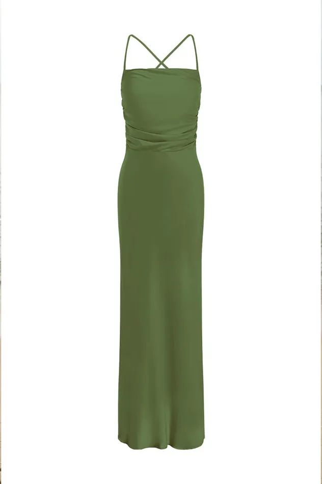 Women Bridesmaids Dresses Runaway The Label LUCIENNE MAXI DRESS Olive