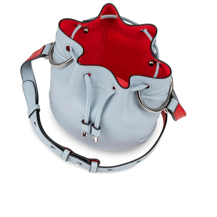 Women By My Side Bucket Bag 8211 Grained Calf Leather 8211 Paseo Blue Christian Louboutin Shoulder Bags
