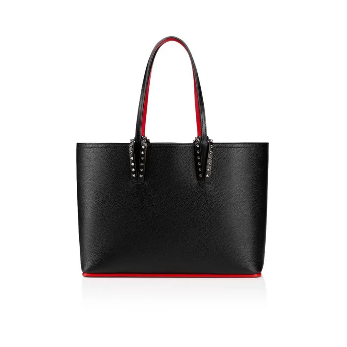 Women Cabata Small Tote Bag 8211 Calf Leather 8211 Black Black Christian Louboutin Shoulder Bags Women Cabata Small Tote Bag 8211 Calf Leather 8211 Black Black Christian Louboutin Shoulder Bags