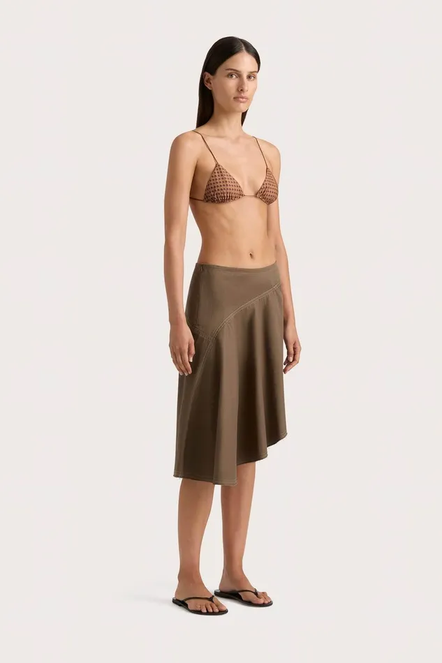Women Calais Skirt Walnut Faithfull The Brand Skirts and Shorts Women Calais Skirt Walnut Faithfull The Brand Skirts and Shorts