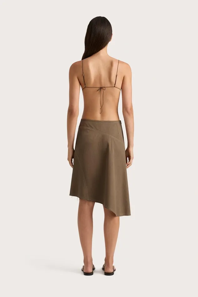 Women Calais Skirt Walnut Faithfull The Brand Skirts and Shorts Women Calais Skirt Walnut Faithfull The Brand Skirts and Shorts