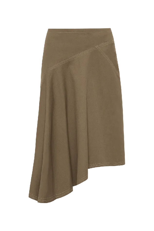 Women Calais Skirt Walnut Faithfull The Brand Skirts and Shorts Women Calais Skirt Walnut Faithfull The Brand Skirts and Shorts