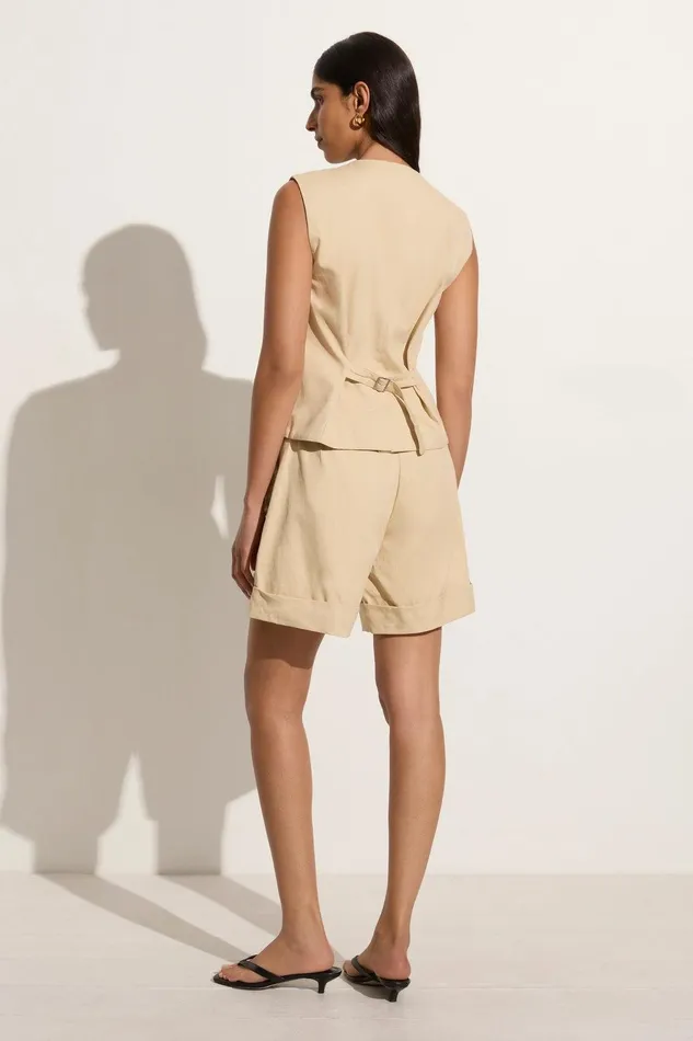 Women Campania Short Bleached Sand Faithfull The Brand Skirts and Shorts Women Campania Short Bleached Sand Faithfull The Brand Skirts and Shorts