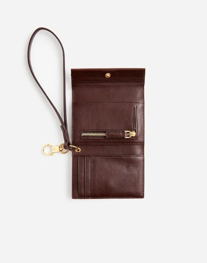 Women Card Case Wristlet Chocolate Raisin Madewell Pouches and Wallets