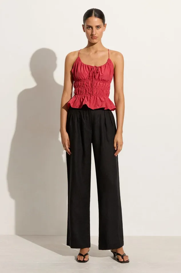 Women Casale Top Crimson 8211 Final Sale Faithfull The Brand Tops