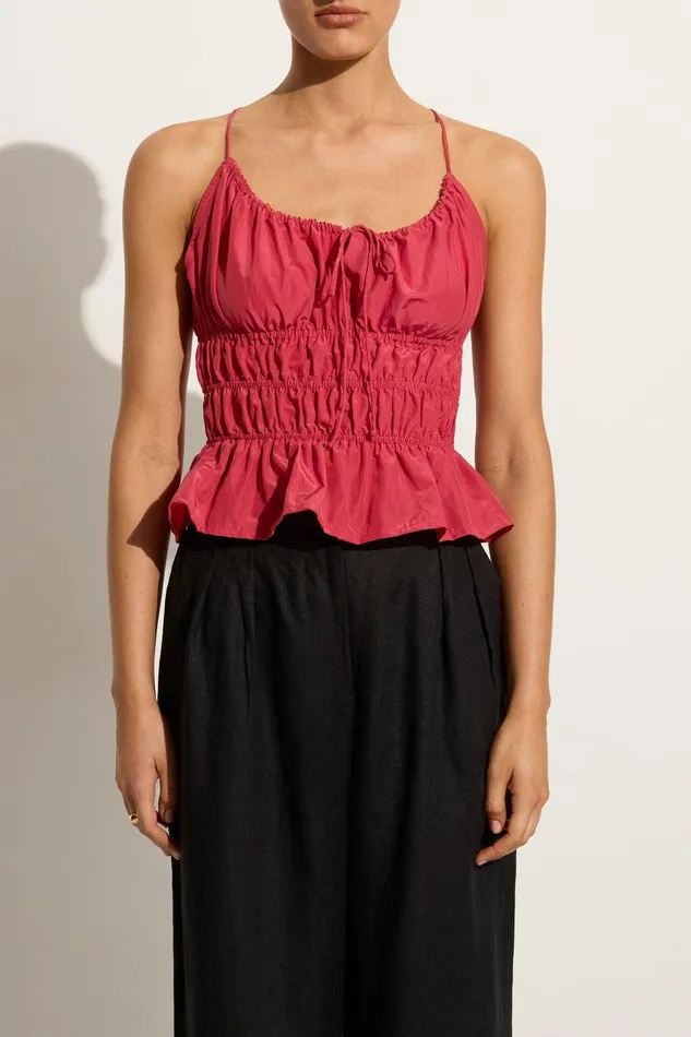 Women Casale Top Crimson 8211 Final Sale Faithfull The Brand Tops Women Casale Top Crimson 8211 Final Sale Faithfull The Brand Tops