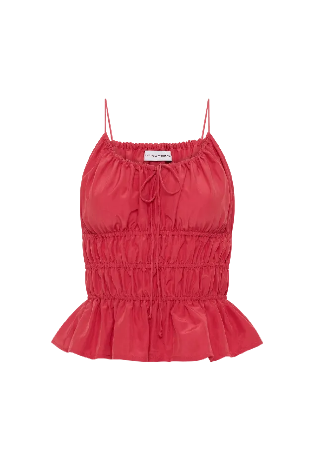 Women Casale Top Crimson 8211 Final Sale Faithfull The Brand Tops Women Casale Top Crimson 8211 Final Sale Faithfull The Brand Tops