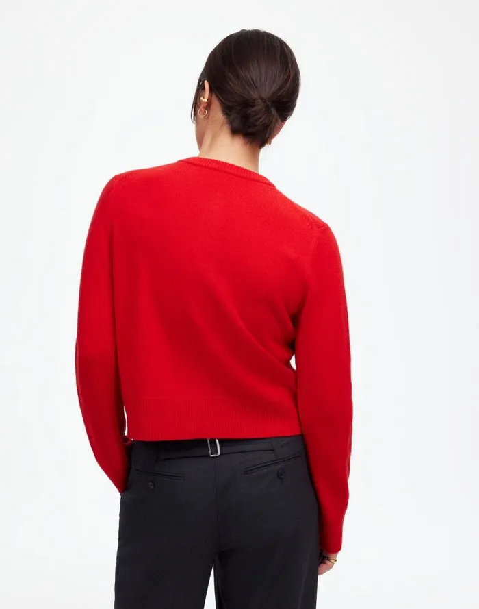 Women Cashmere ButtonFront Cardigan Sweater Bright Cherry Madewell Sweaters
