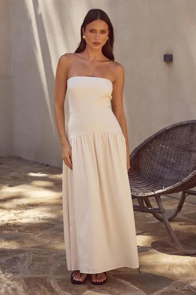 Women Casual Dresses Runaway The Label DANICA MIDI DRESS Latte